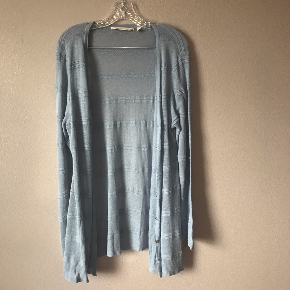 Soft Surroundings V Neck Button Down Sweater XL